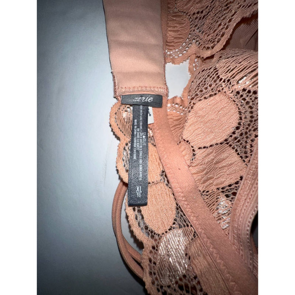 Aerie Pink Lace Crossback Bralette Size XL‎ - Picture 3 of 3